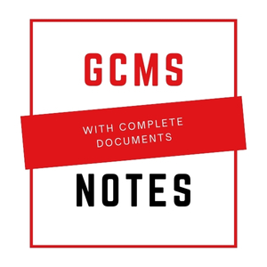 GCMS NOTE WITH COMPLETE DOCUMENTS